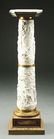 RARE PORCELAIN BISQUE PEDESTAL WITH SEVRES COBALT - 2