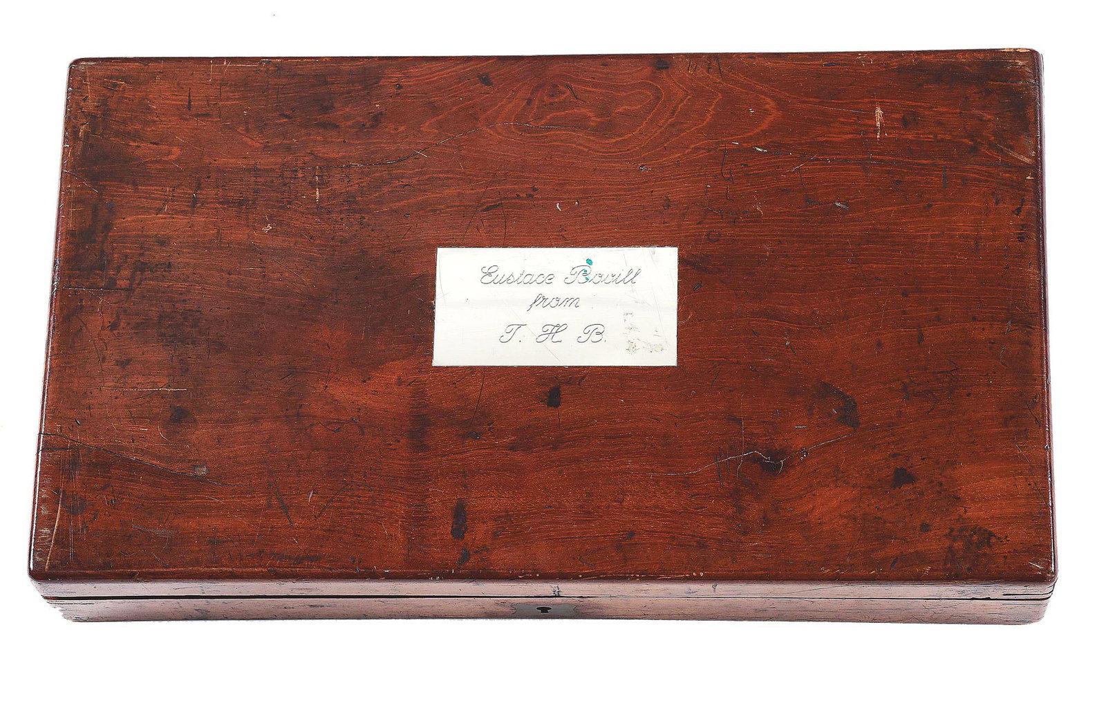 PERIOD DOUBLE CASING FOR COLT 1860 ARMY REVOLVERS.: Double cases for Colt 1860s are rare, and this appears to be an original period case. Label attached to bottom of case reading "Allen and Wheelock, Guns, Rifles, Pistols, Etc., 99 Maiden Lane, NY.". L