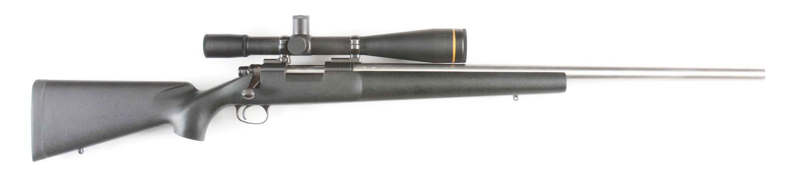 (M) REMINGTON 40-XB RANGEMASTER .308 BOLT ACTION RIFLE: Single shot Remington 40-XB Rangemaster that has been bedded into a Remington polymer stock and epoxy bedded. Trigger breaks at a crisp 2# with very little takeup. Barrel was drilled and tapped for a 
