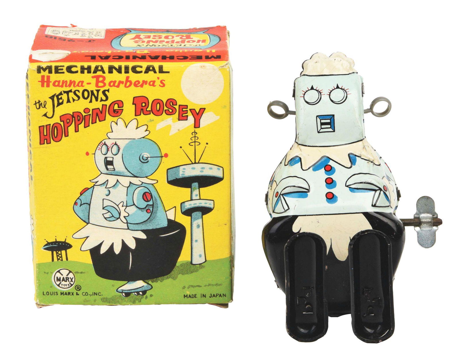 MARX TIN-LITHO WIND-UP JETSONS HOPPING ROSEY ROBOT TOY. (1 of 7)