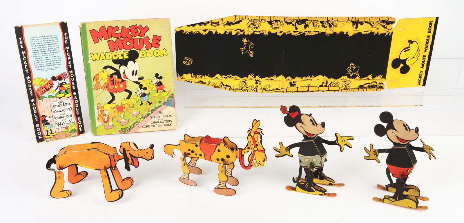 PRE-WAR WALT DISNEY MICKEY MOUSE WADDLE BOOK. (1 of 6)