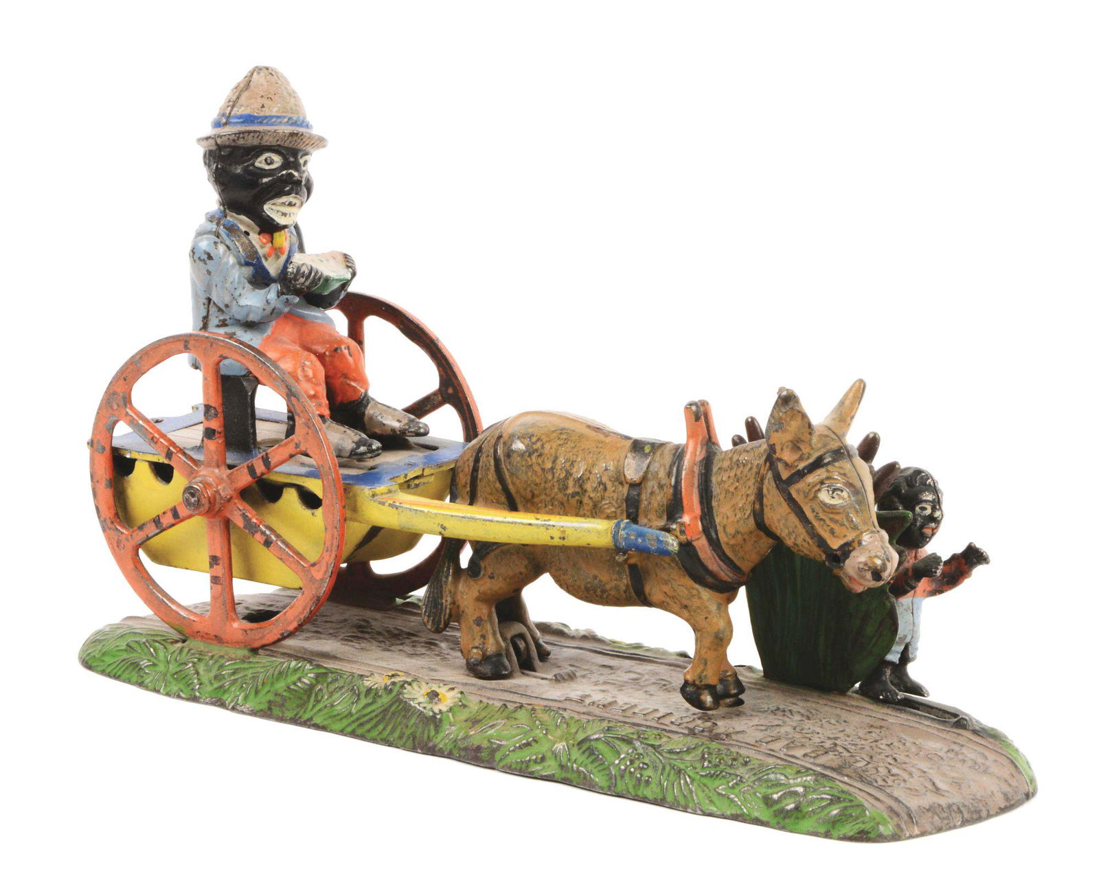 J & E STEVENS BAD ACCIDENT CAST IRON MECHANICAL BANK. (1 of 3)