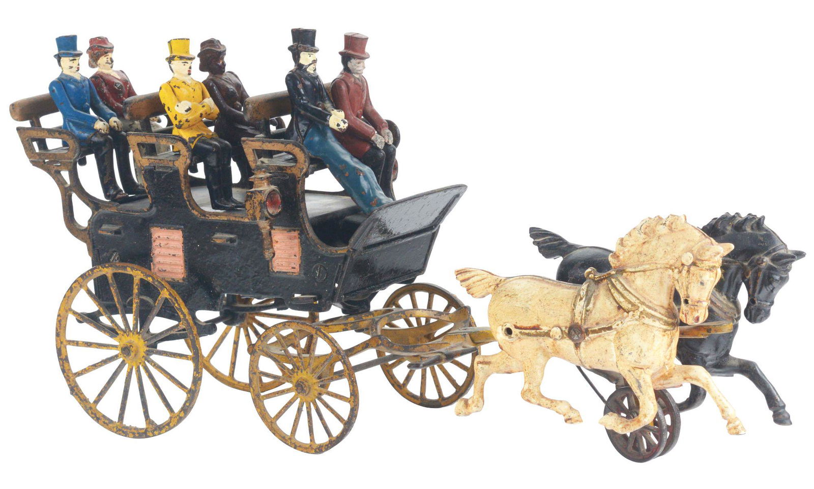 HUBLEY THREE SEAT CAST IRON HORSE DRAWN BRAKE. (1 of 2)