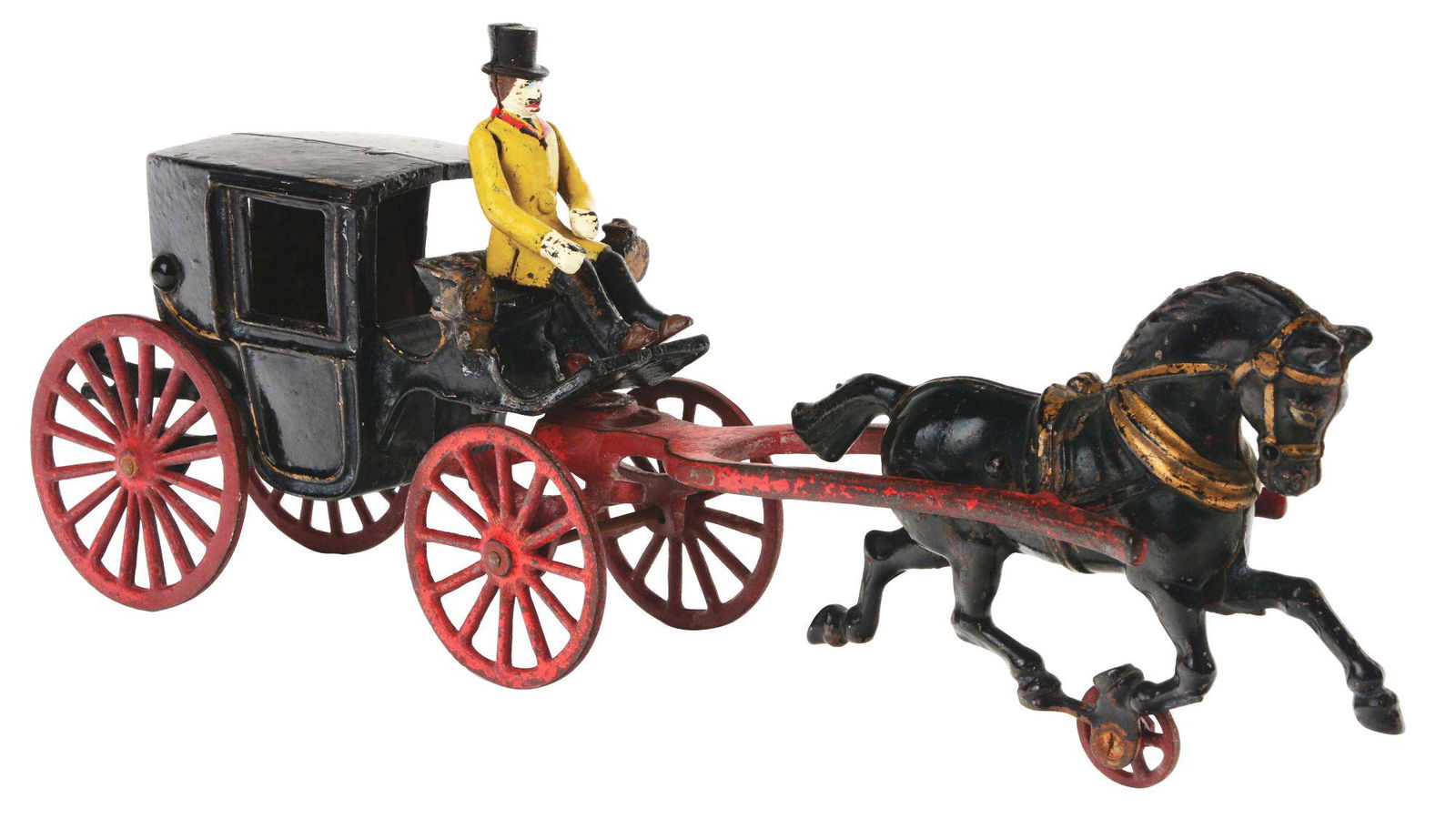 HUBLEY ONE HORSE DRAWN CAST IRON LANDAU. (1 of 3)