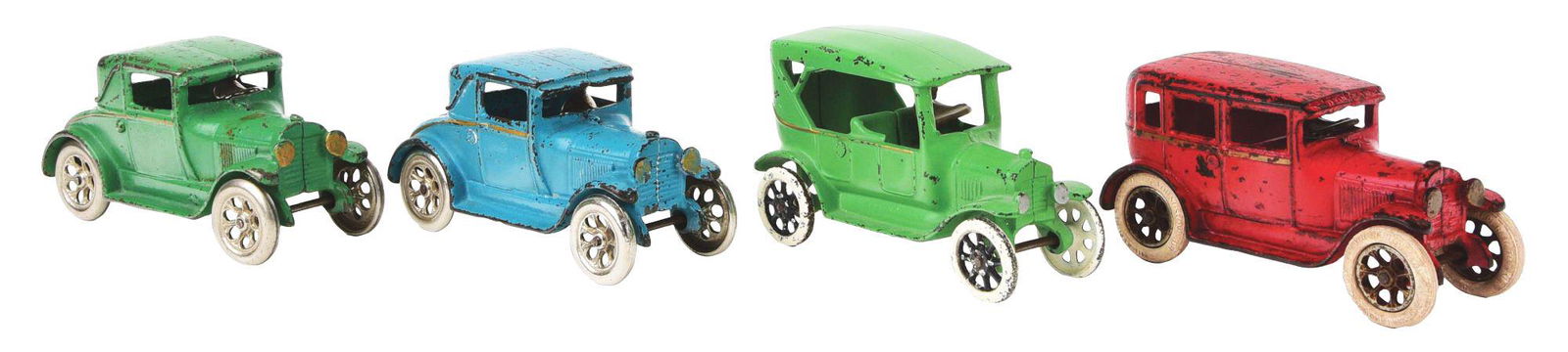 LOT OF 4: CAST-IRON ARCADE AUTOMOBILES. (1 of 3)