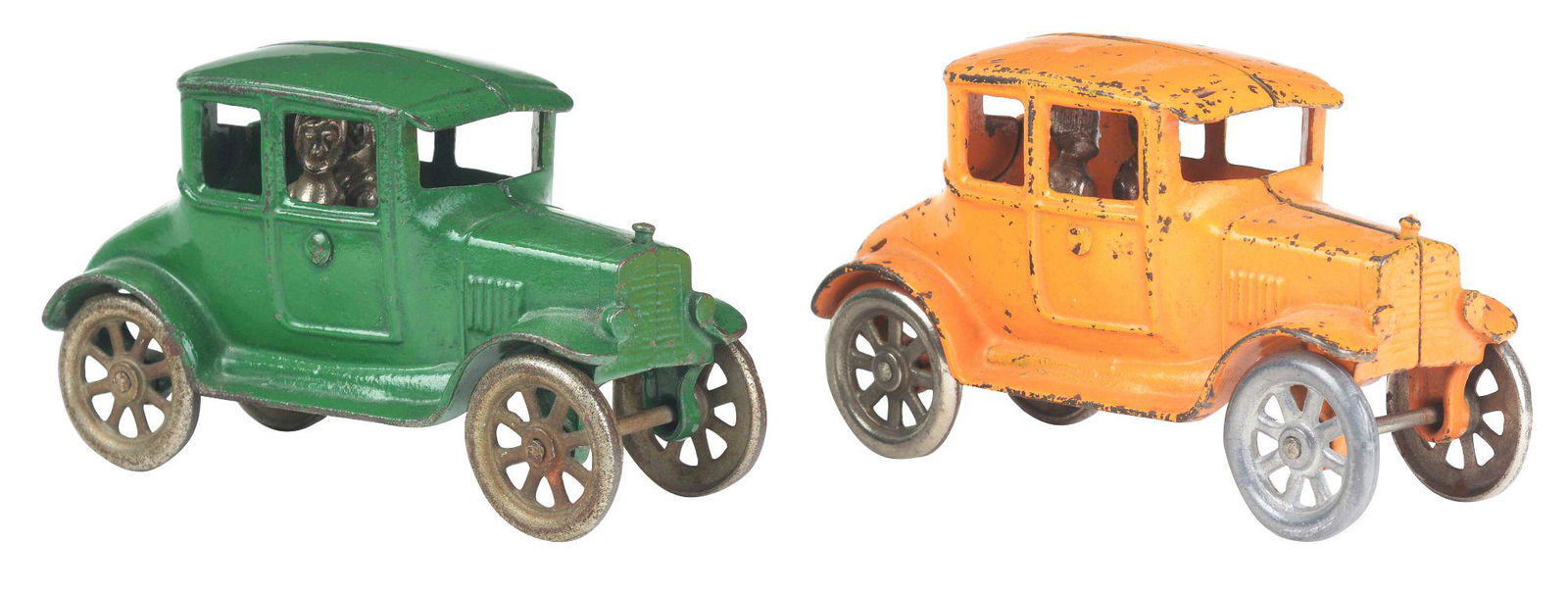 LOT OF 2: CAST-IRON KILGORE FORD COUPE AUTOMOBILES. (1 of 3)