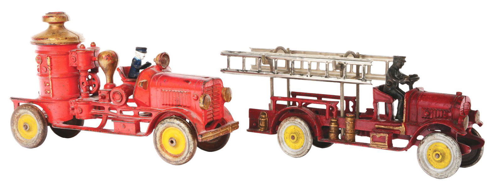 LOT OF 2: AMERICAN MADE CAST-IRON FIRE PUMPER AND (1 of 3)