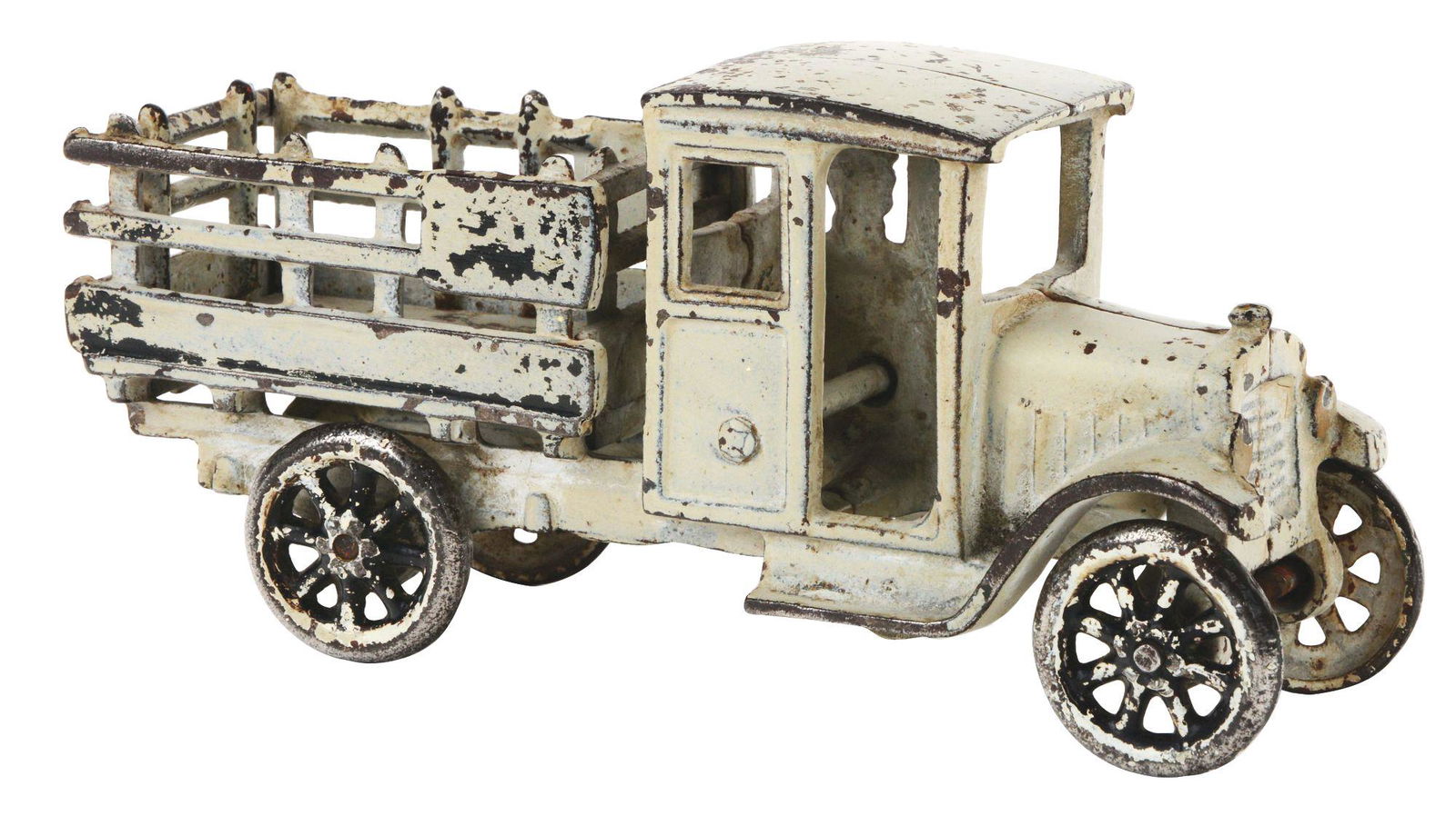 SCARCE CAST-IRON FREIDAG STAKE TRUCK. (1 of 3)