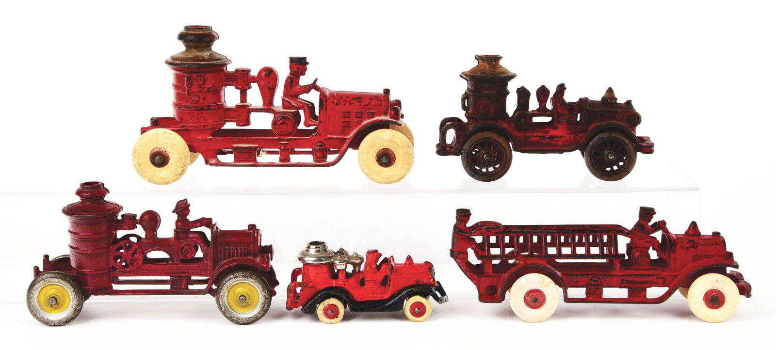 LOT OF 5: AMERICAN MADE CAST-IRON FIRE PUMPER AND (1 of 2)