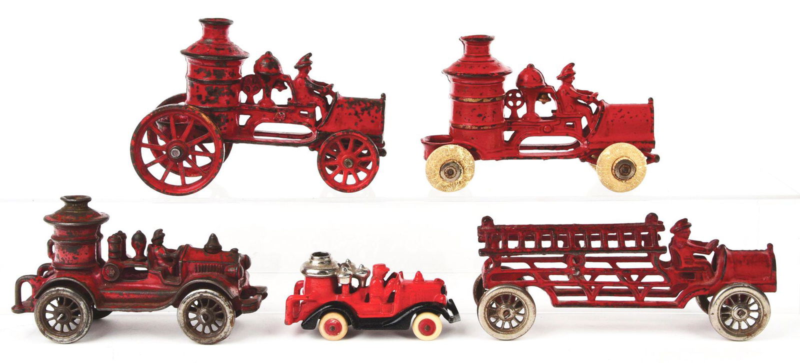 LOT OF 5: AMERICAN MADE CAST-IRON FIRE PUMPER AND (1 of 2)