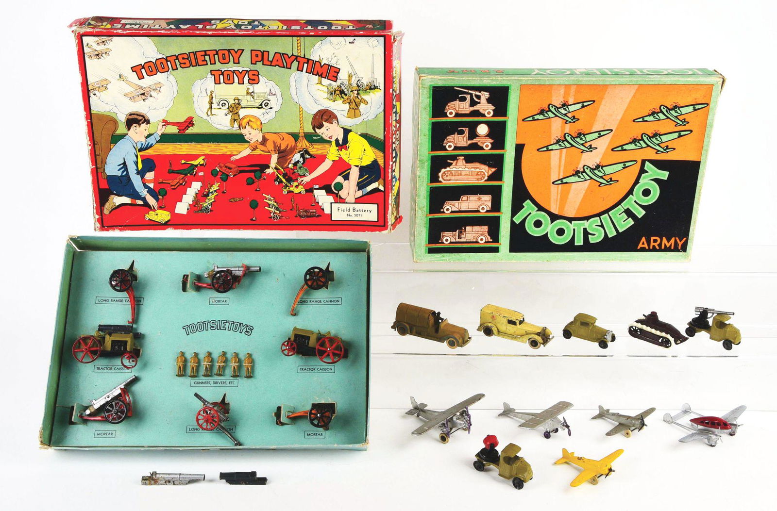 LOT OF 2: DIE-CAST TOOTSIE TOY VEHICLE SETS IN ORIGINAL (1 of 1)