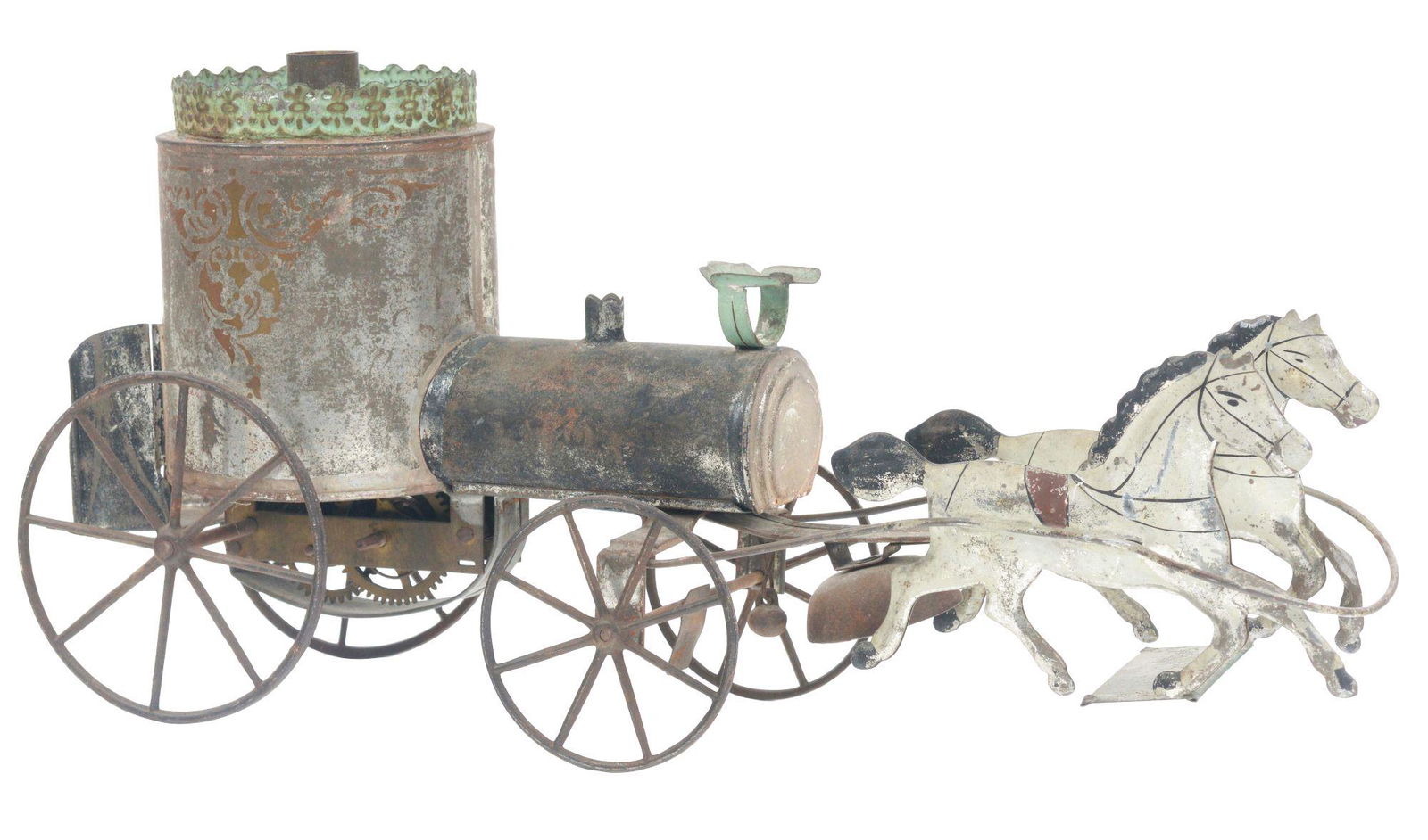 ATTRIBUTED TO ALTHOF BERGMAN VERY EARLY TIN CLOCKWORK (1 of 3)