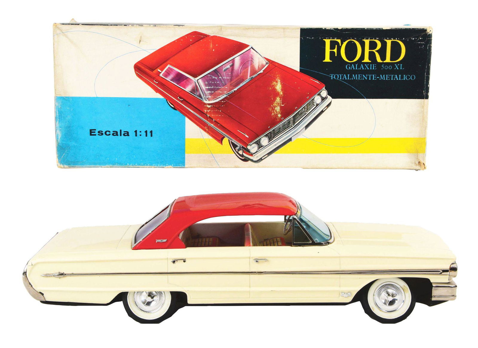 SPANISH TIN-LITHO FRICTION FORD GALAXY 500 XL (1 of 4)