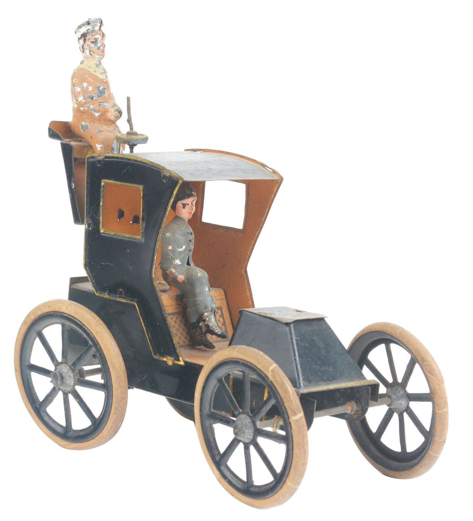 GERMAN TIN-LITHO AND HAND-PAINTED HANSON CAB-TYPE AUTO. (1 of 3)