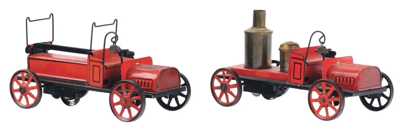 LOT OF 2: GERMAN TIN-LITHO WIND-UP FIRE VEHICLE TOYS. (1 of 3)