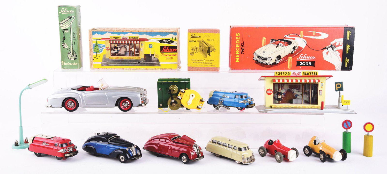 LARGE LOT OF GERMAN TIN SCHUCO VEHICLES AND (1 of 2)
