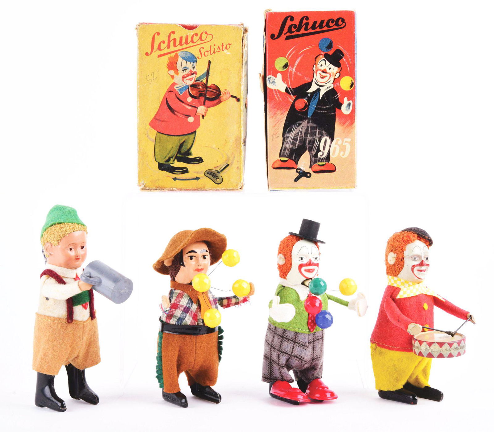LOT OF 4: GERMAN SCHUCO CHARACTER WIND-UP TOYS. (1 of 4)