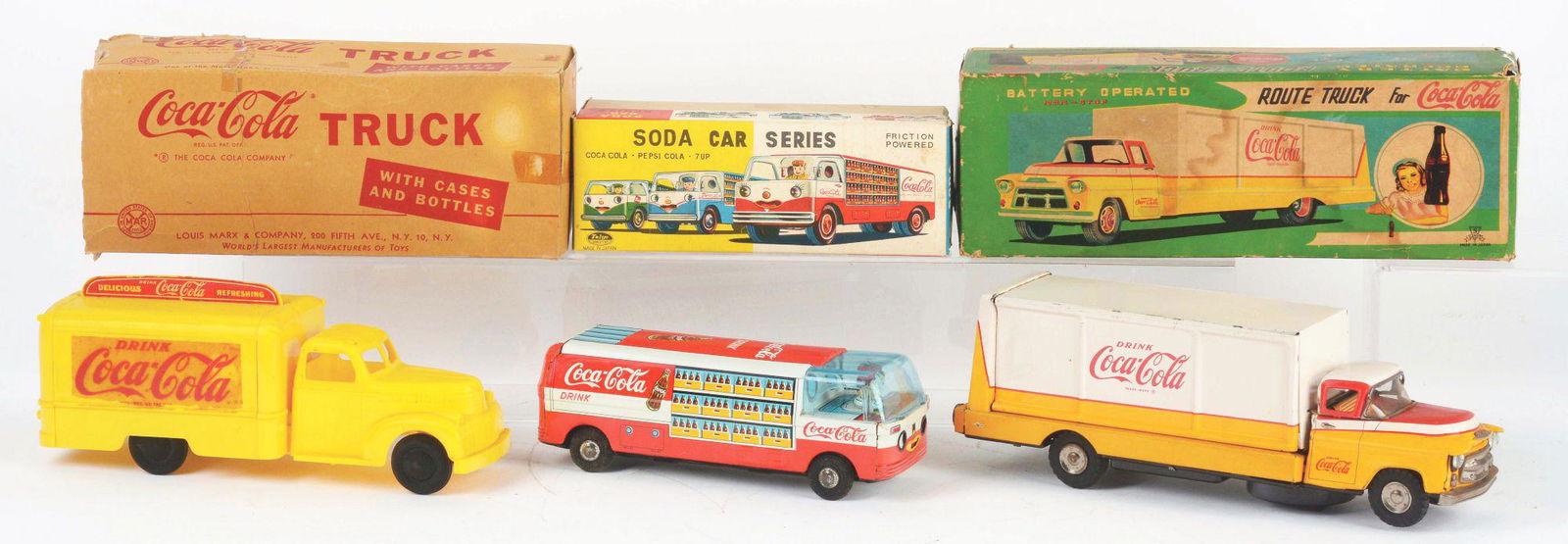 LOT OF 3: JAPANESE AND AMERICAN MADE COCA-COLA TOY (1 of 2)