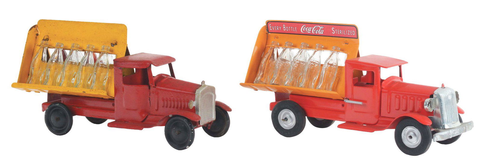 LOT OF 2: PRESSED STEEL METALCRAFT COCA-COLA TRUCKS. (1 of 2)
