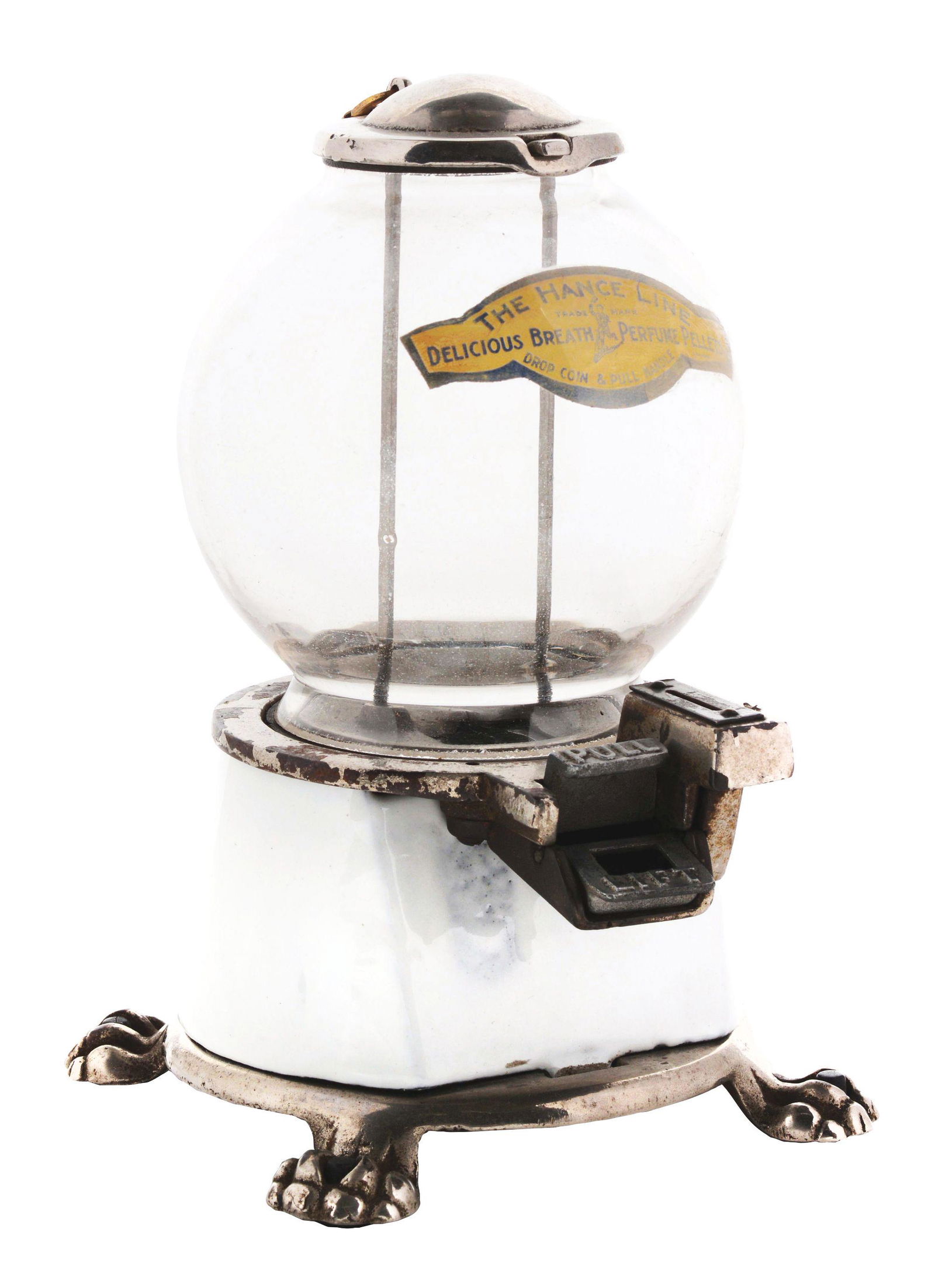 1¢ HANCE "REX" PORCELAIN BREATH PELLET VENDING MACHINE. (1 of 8)