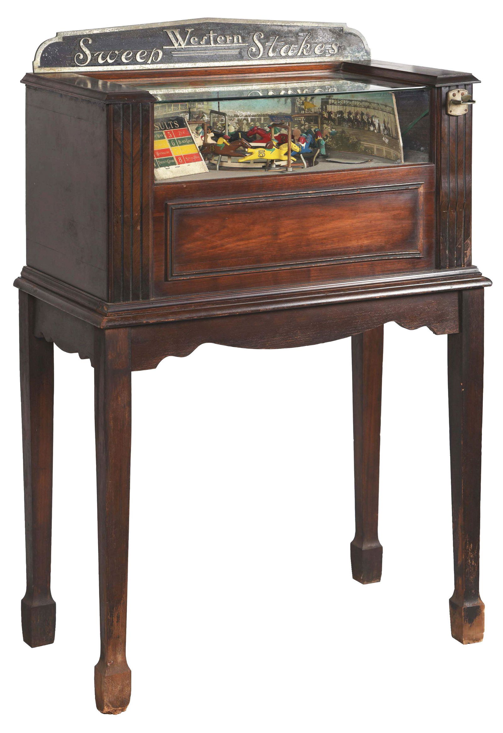 WESTERN SWEEP-STAKES PAYOUT HORSE RACE GAME. (1 of 6)