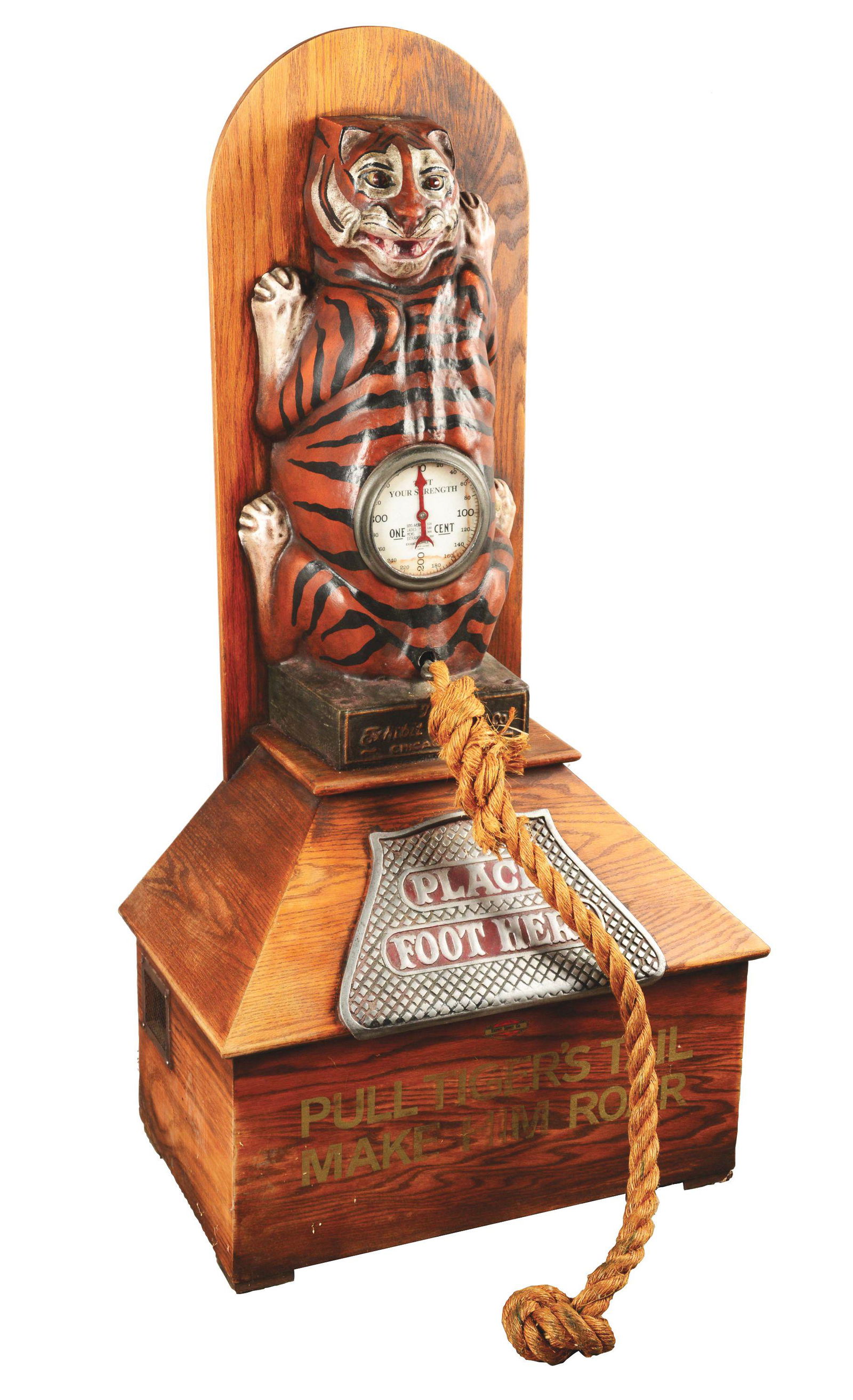 1¢ PULL THE TIGER'S TAIL STRENGTH TESTER. (1 of 7)