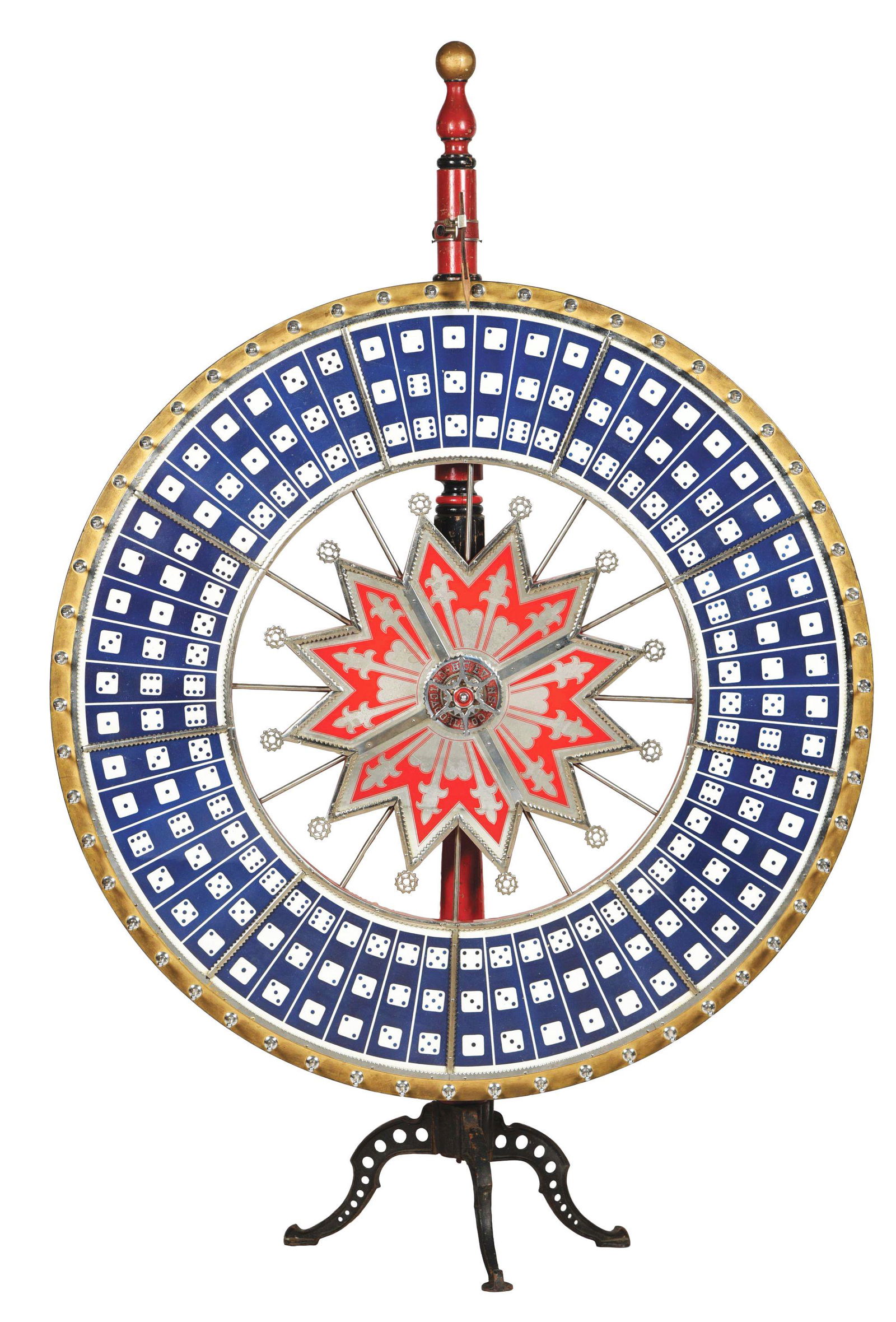 C. 1920 H.C. EVANS VERTICAL GAMBLING DICE WHEEL. (1 of 17)