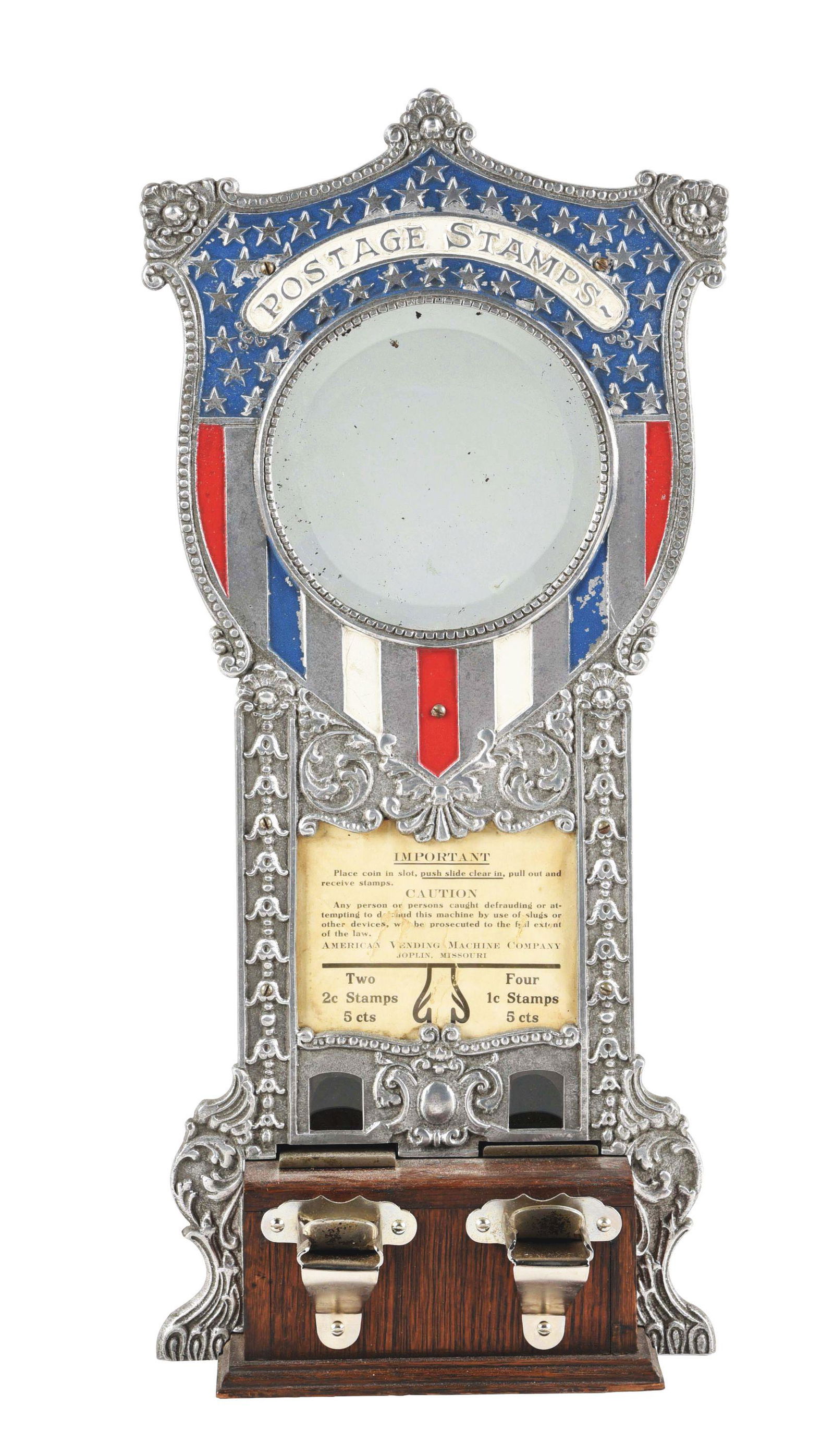 For Auction 5¢ AMERICAN VENDING MACHINE CO. POSTAGE STAMP MACHINE