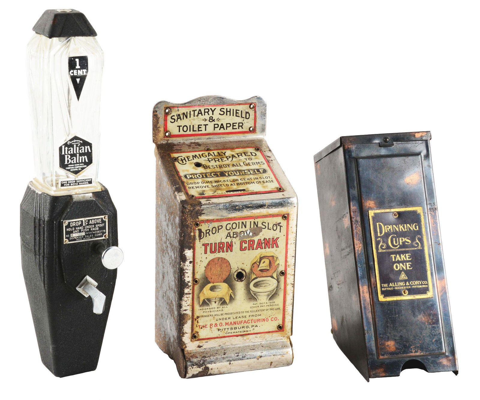 LOT OF 3: VENDING MACHINES, TOILET SHIELD AND LOTION (1 of 4)