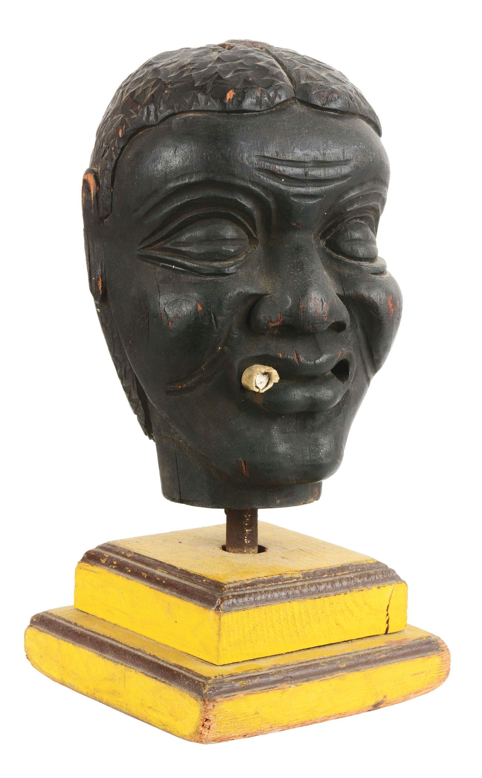 WOODEN CARNIVAL HEAD. (1 of 6)