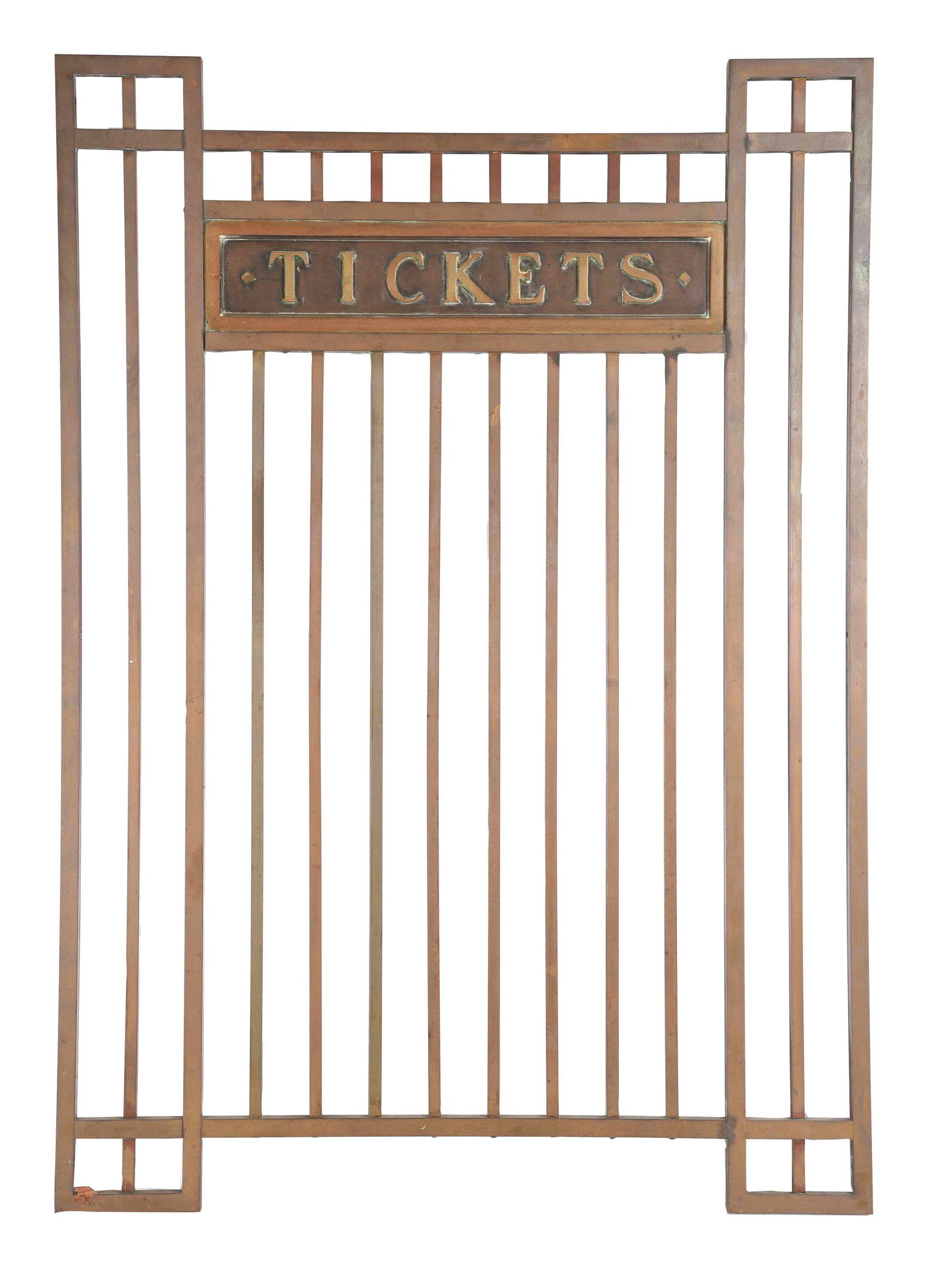 BRASS CARNIVAL TICKET CAGE. (1 of 2)