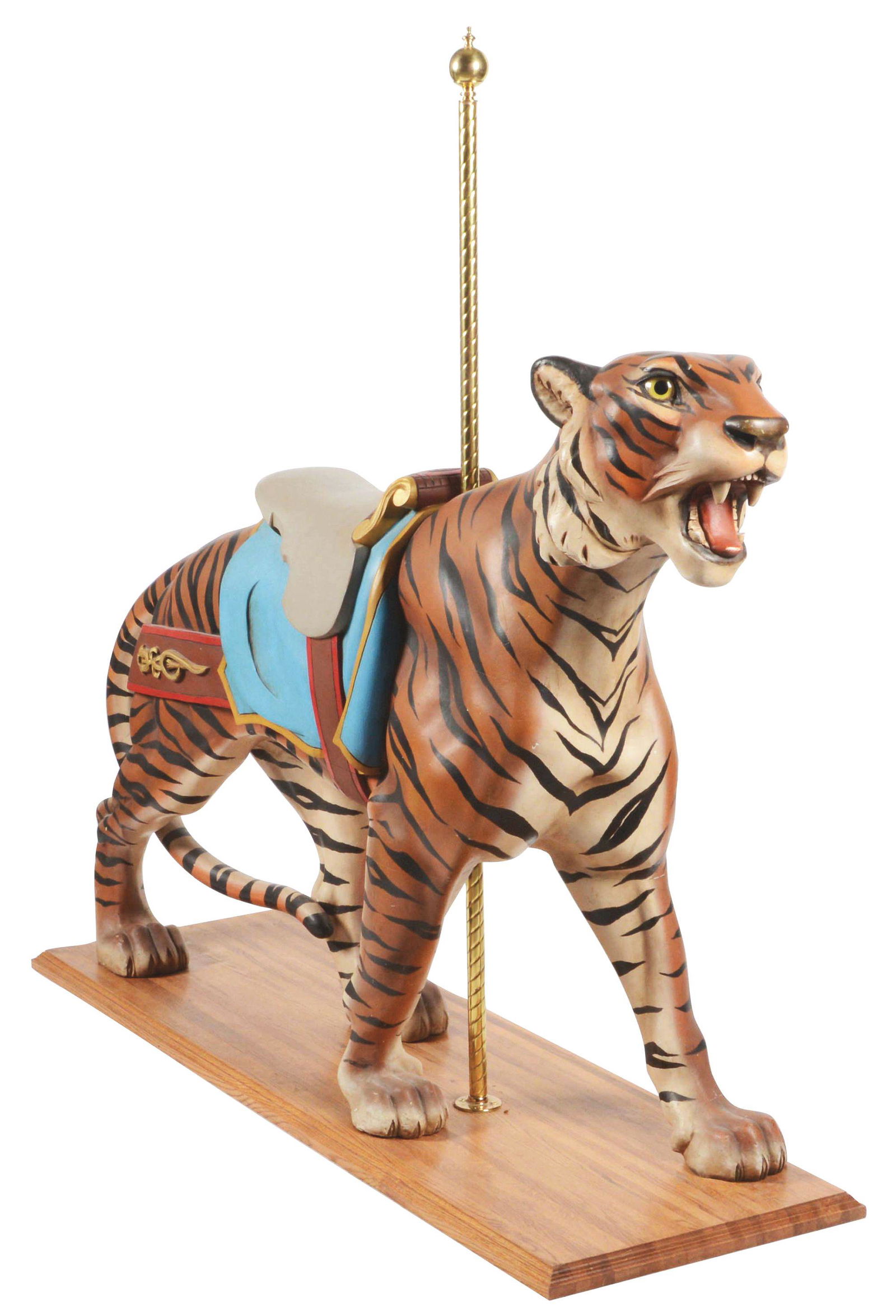 DENTZEL CARVED CAROUSEL TIGER. (1 of 6)