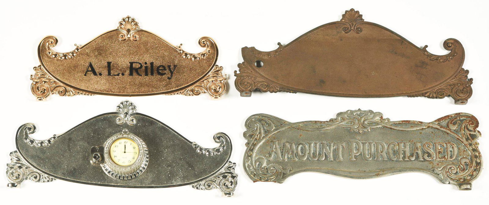 For Auction LOT OF 4 NATIONAL CASH REGISTER TOP SIGNS. (1603) on Apr