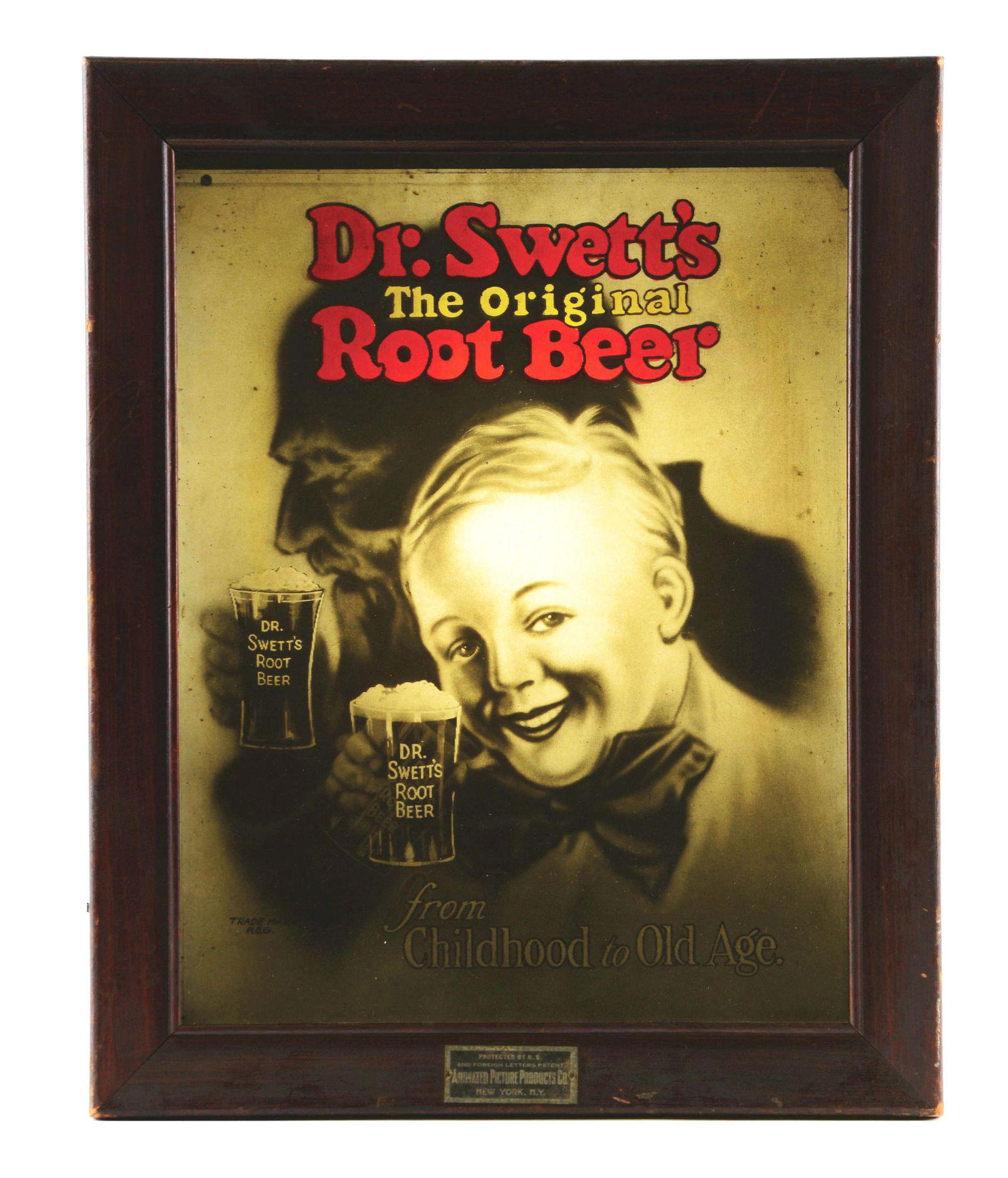 SCARCE 1920'S DR. SWETT'S ROOT BEER LIGHT UP ANIMATED (1 of 5)