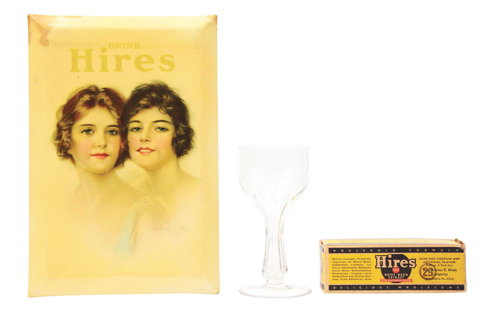 LOT OF 3: HIRES ROOT BEER ITEMS. (1 of 2)