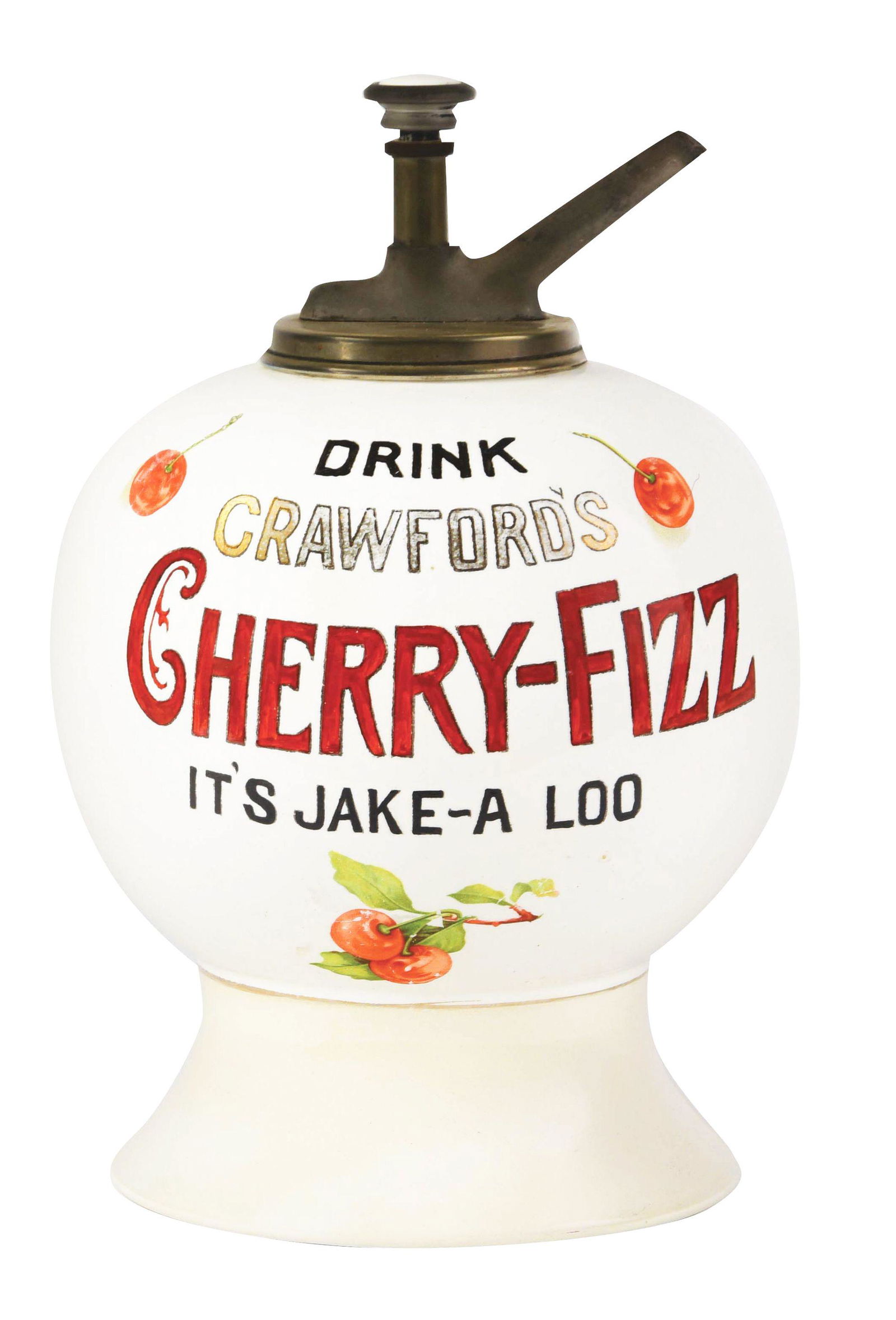 CRAWFORD'S CHERRY-FIZZ SYRUP DISPENSER. (1 of 2)