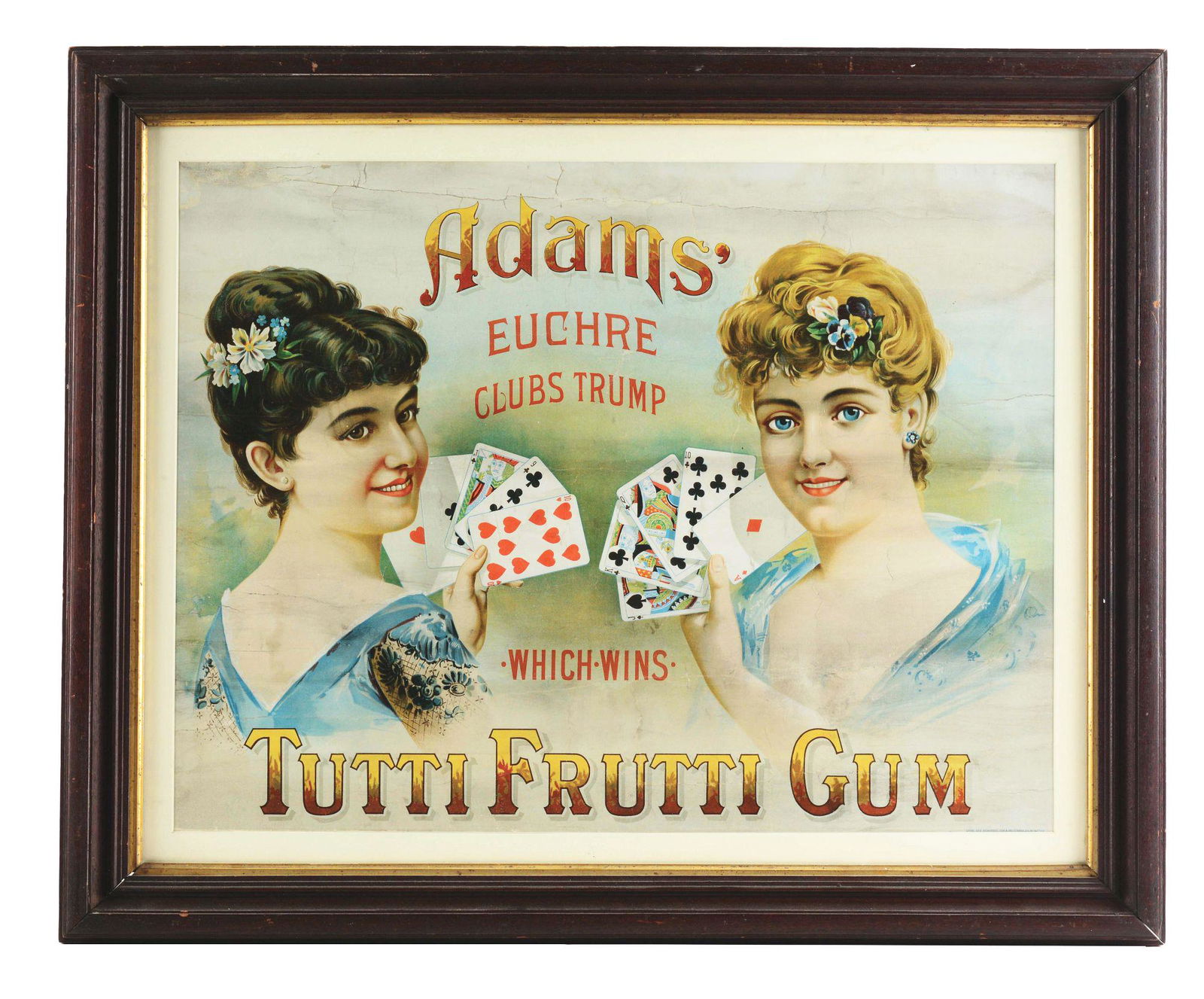 FRAMED ADAMS TUTTI FRUTTI GUM ADVERTISEMENT. (1 of 5)