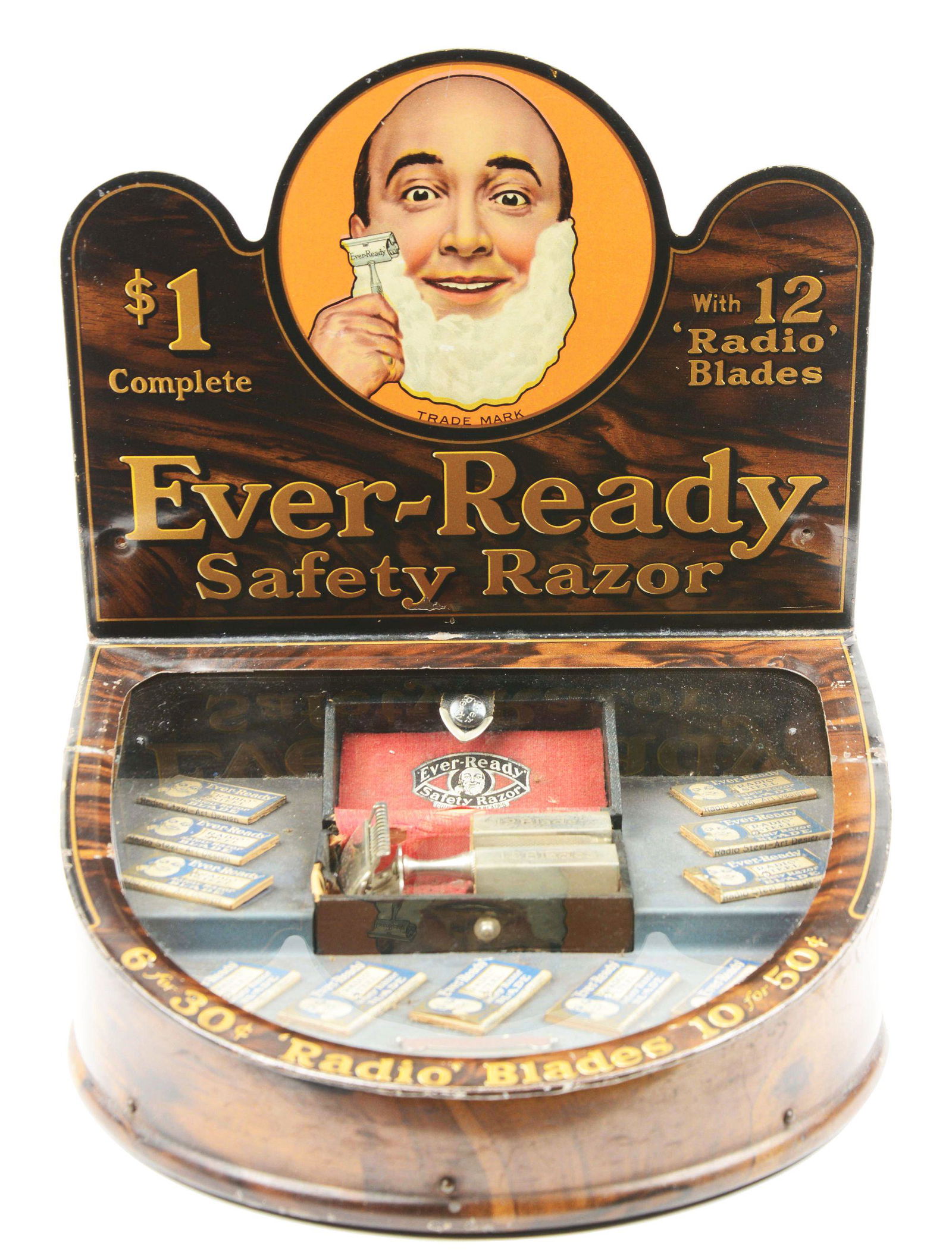 WONDERFUL EARLY EVER READY SAFETY RAZOR DISPLAY. (1 of 4)