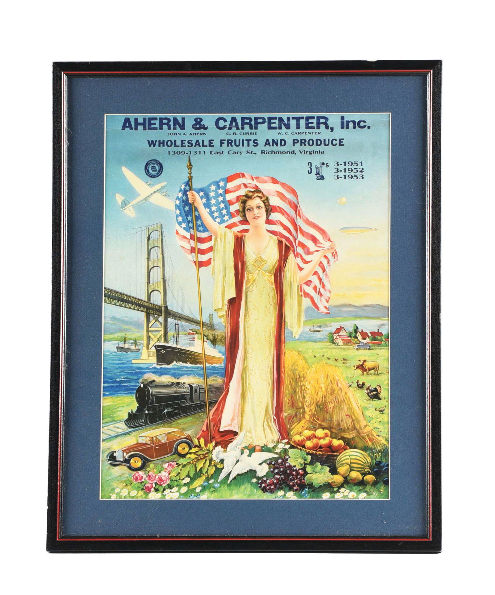 FRAMED AHERN AND CARPENTER FRUIT AND PRODUCE (1 of 2)