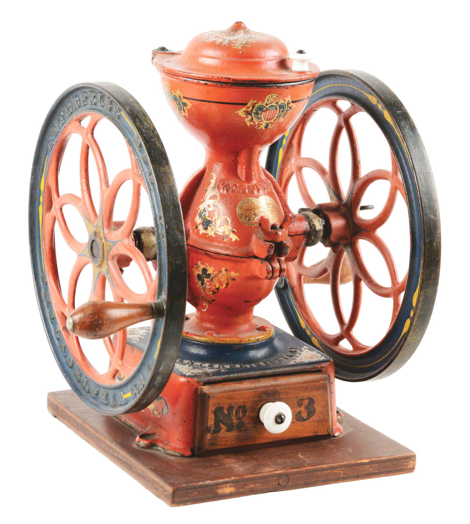 For Auction ENTERPRISE MFG. CO. NO. 3 COFFEE GRINDER. (2419) on Jun