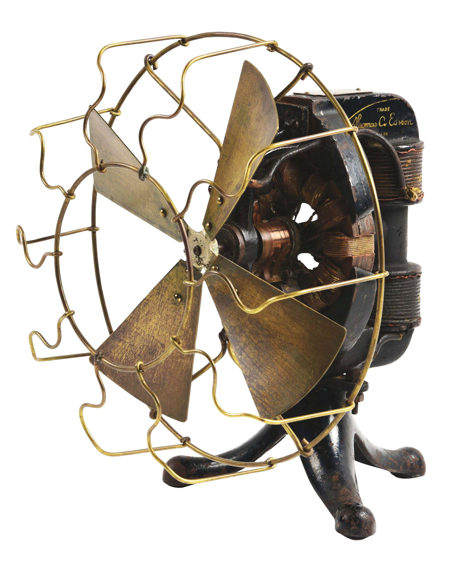 THOMAS EDISON "C" FRAME BIPOLAR BATTERY FAN. (1 of 6)