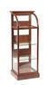 SMALL SIZE OAK FLOOR MODEL DISPLAY CASE.