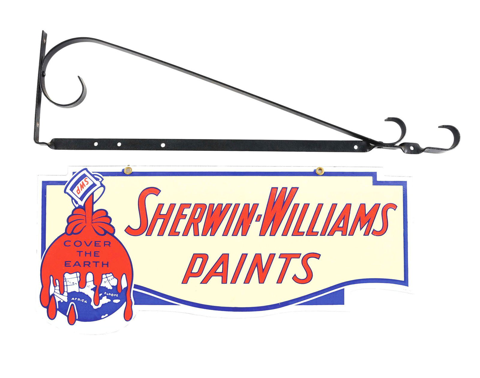 DIE CUT DOUBLE-SIDED PORCELAIN SIGN FOR SHERWIN (1 of 2)