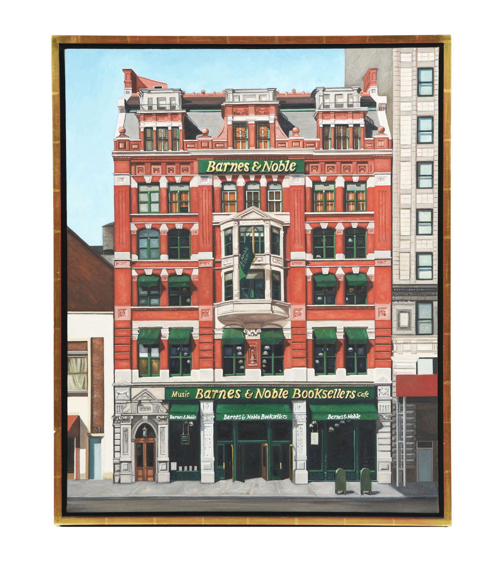 ORIGINAL OIL PAINTING ADVERTISING BARNES AND NOBLE (1 of 2)