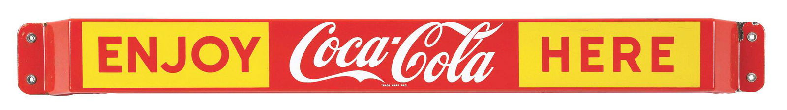 ENJOY COCA COLA HERE PORCELAIN DOOR PUSH. (1 of 4)