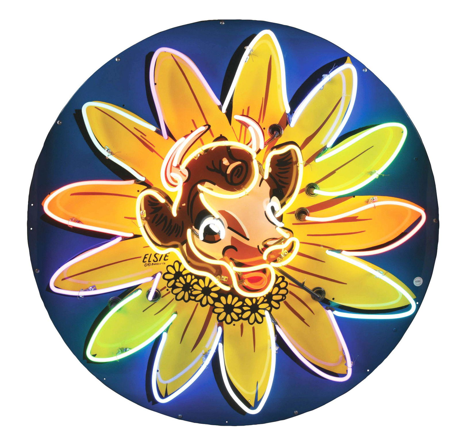 BORDEN'S PORCELAIN SIGN W/ ELSIE THE COW GRAPHIC & (1 of 3)