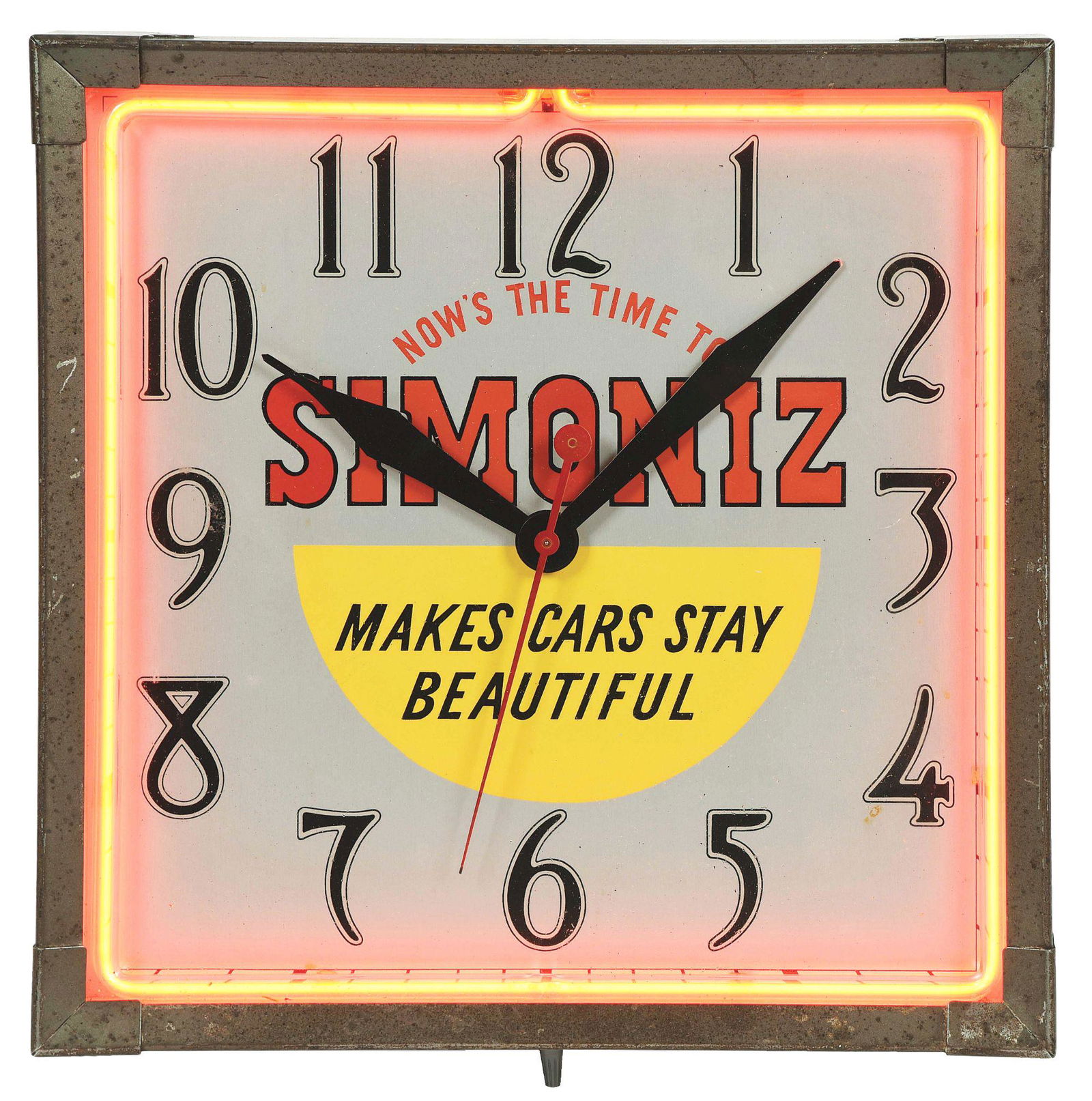 SIMONIZ AUTO POLISH SESSIONS SYNCHRONOUS NEON CLOCK. (1 of 3)