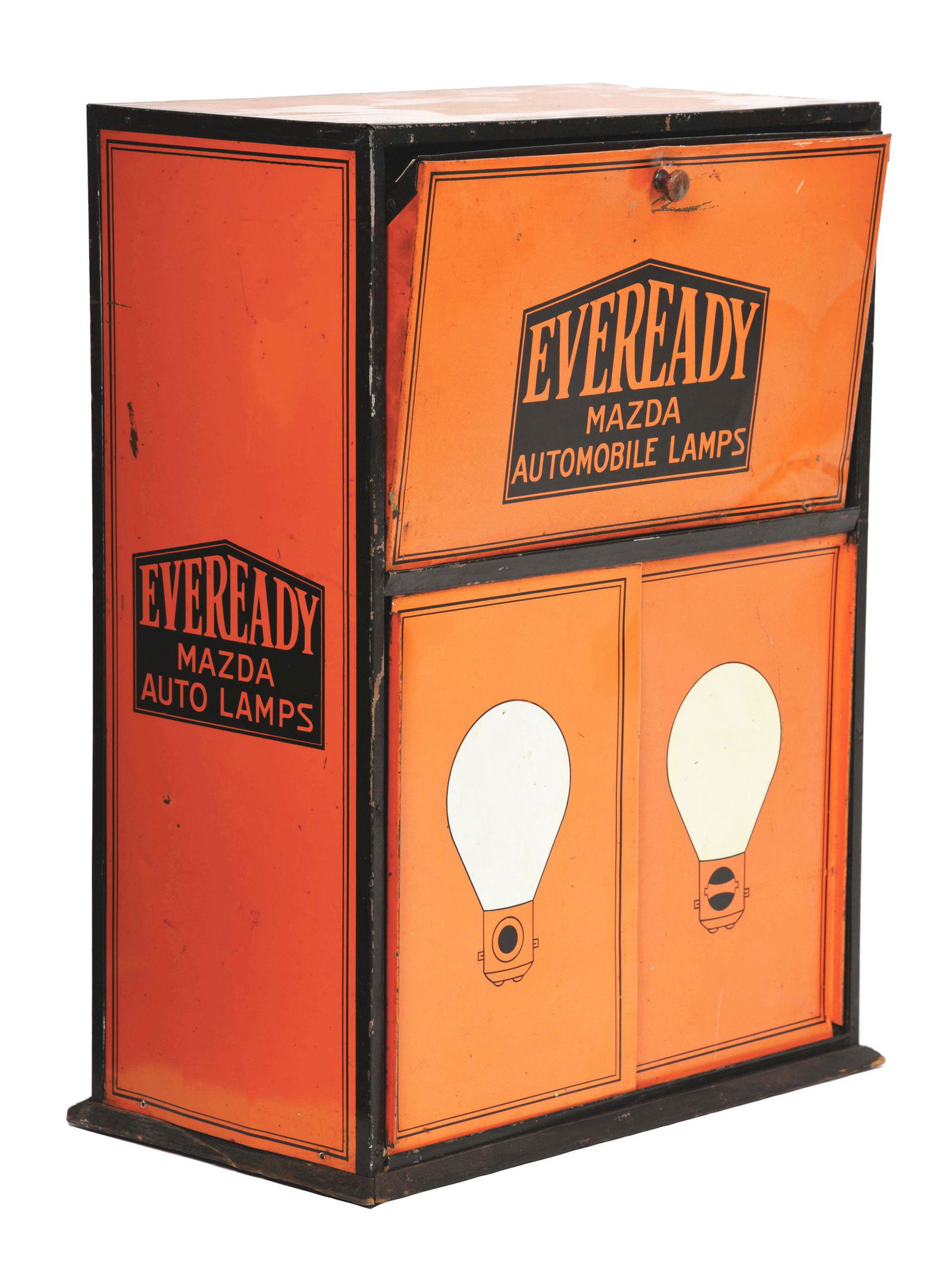 EVEREADY MAZDA AUTOMOBILE LAMPS TIN STORE DISPLAY PARTS (1 of 6)