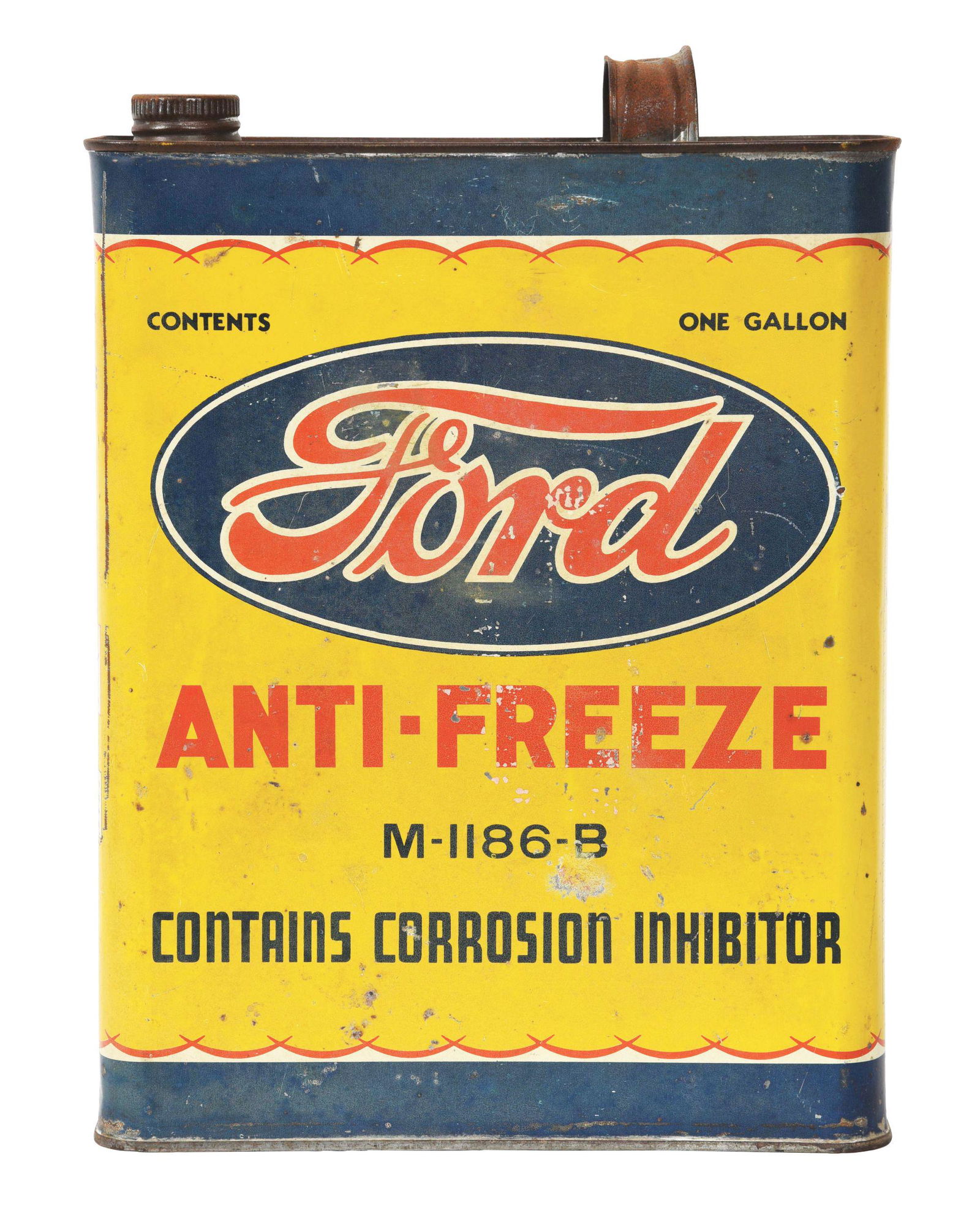 FORD ANTI FREEZE ONE GALLON CAN W/ FORD SCRIPT. (1 of 4)