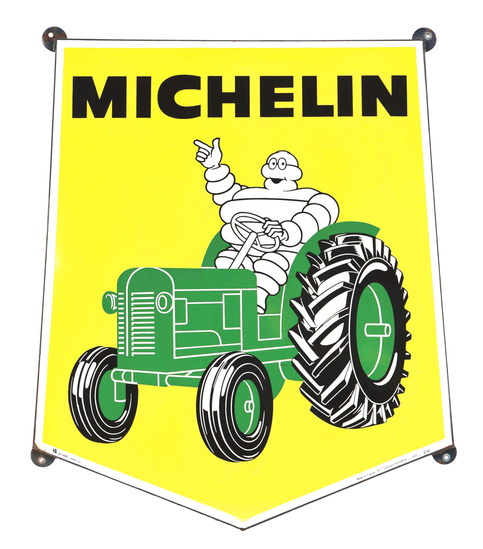 OUTSTANDING MICHELIN TRACTOR TIRES PORCELAIN SIGN W/ (1 of 3)